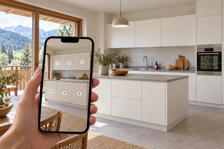 Click&Mesure : photographiez les portes de votre cuisine pour préparer un projet compatible avec vos meubles Hygena