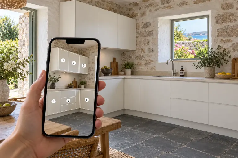 Click&Mesure : photographiez les portes de votre cuisine pour préparer un projet compatible avec vos meubles Ixina