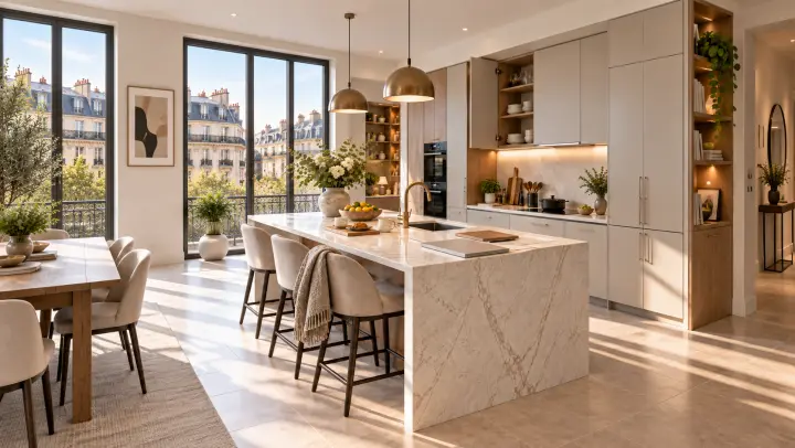 Cuisine complète Cekonay avec îlot central