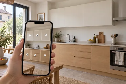 Photographiez vos portes et façades de cuisine avec votre smartphone.
