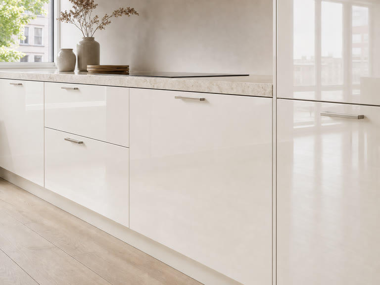 Façade de cuisine Standard 4 chants Luxe brillant