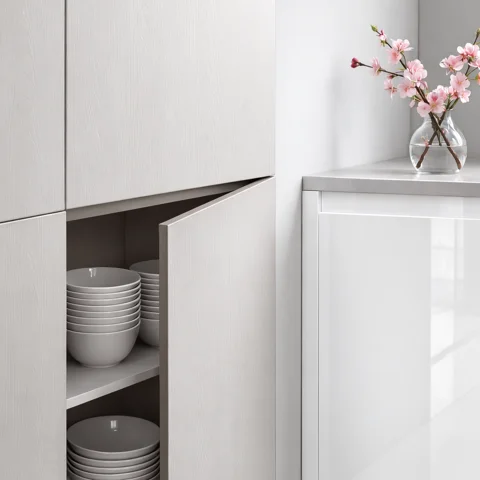 Porte cuisine effet bois