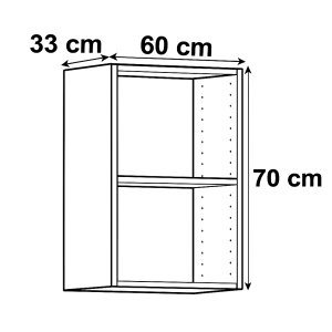 Meuble haut caisson 700 × 600 × 330 mm