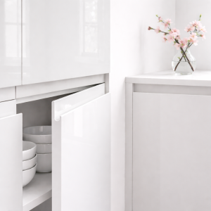 Blanc Poignée Blanche Luxe Finger-Pull