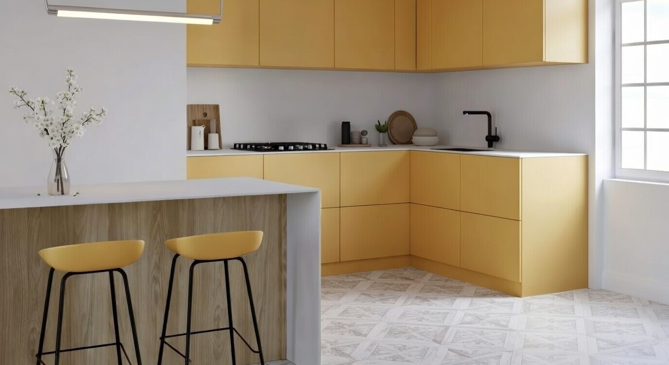 cuisine chic jaune à prix usine cekonay Acheter façade cuisine seule
