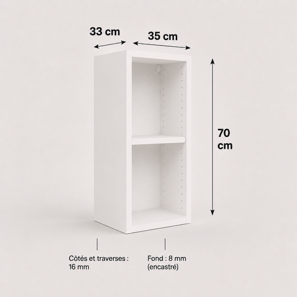 Meuble haut caisson 700 ×350 × 330 mm