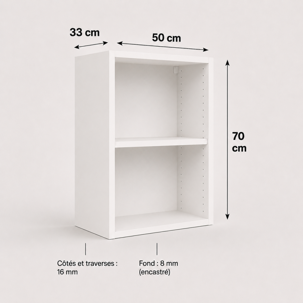 Meuble haut caisson 700 ×500 × 330 mm