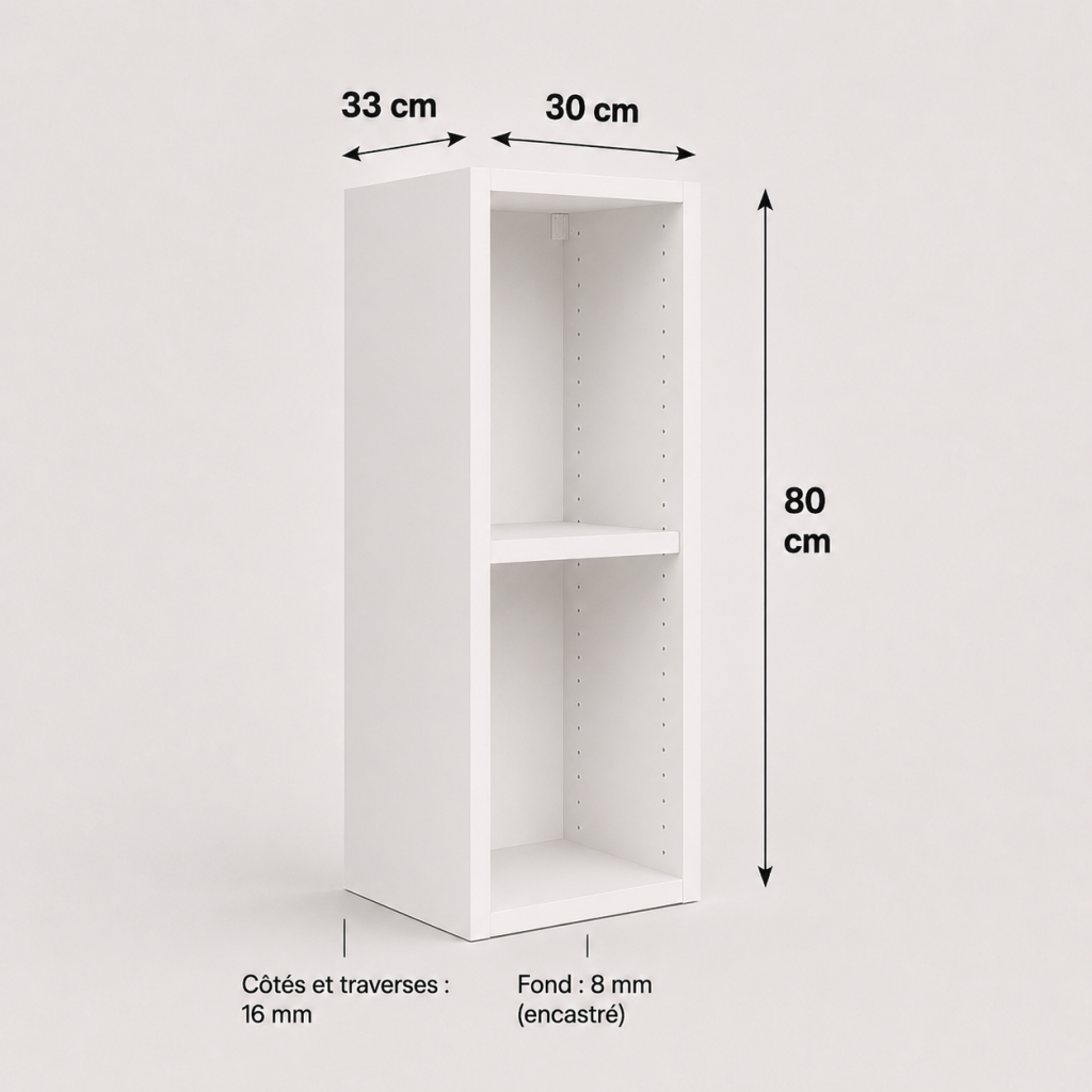 Meuble haut caisson 800 × 300 × 330 mm