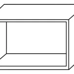 Caisson haut transversal 350 × 900 × 330 mm sur mesure, livré à plat : miniature 1