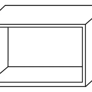 Croquis d’un caisson haut transversal de cuisine 450 × 900 × 330 mm