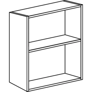 Croquis d’un caisson haut transversal de cuisine 350 × 600 × 330 mm