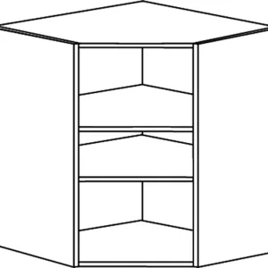 Croquis d’un caisson haut d’angle de cuisine 700 × 630 × 330 mm