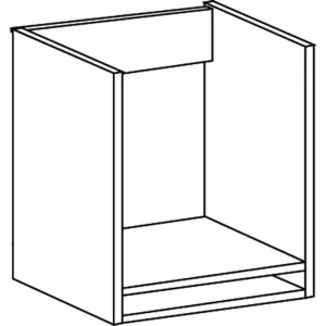 Croquis d’un caisson bas pour four de cuisine 800 × 600 × 580 mm