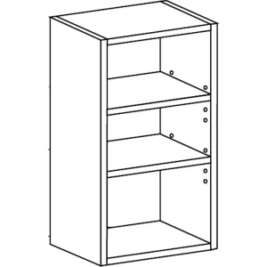 Croquis d’un caisson haut de cuisine 700 × 350 × 330 mm