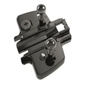 Charnière à plat · Hettich sensys · Embase excentrique hauteur 0 pour panneau de 19 mm noire, vue du produit