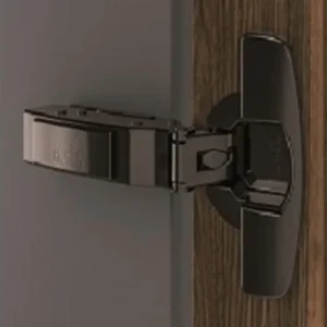 Charnière à plat · Hettich sensys · Charnière 110° noire, vue du produit