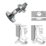 Charnière à plat · Hettich sensys · Charnière 30º Angle chanfreiné gris : miniature 2