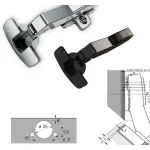 Charnière à plat · Hettich sensys · Charnière 45° d’angle chanfreiné noire : miniature 2