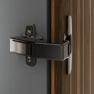 Charnière à plat · Hettich sensys · Charnière 90° d’angle borgne noire, vue du produit