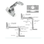 Charnière à plat · Intermat hettich · Charnière de liaison pour portes d’angle L : miniature 2