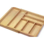 Range-couverts extensible en bambou · finition bouleau · tiroirs 1 000 à 1 100 mm : miniature 2
