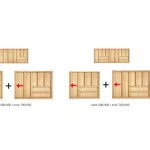 Range-couverts extensible en bambou · finition bouleau · tiroirs 1 000 à 1 100 mm : miniature 3