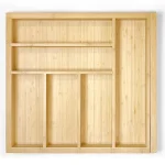 Range-couverts extensible en bambou · finition bouleau · tiroirs 700 à 900 mm : miniature 1