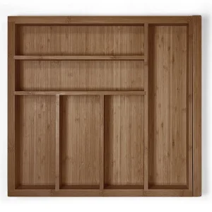 Range-couverts en bois · Bambu extensible · Nogal · 900 mm, vue du produit