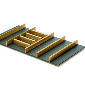 Range-couverts en bois · Evol. int. bicolor roble · Range-couverts · 1000 mm, vue du produit