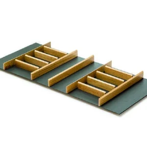 Range-couverts en bois · Merivobox bicolor roble · Range-couverts · 1200 mm, vue du produit