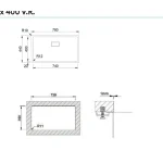Évier Box Lux 74 · Cuve 740 × 400 mm : miniature 2