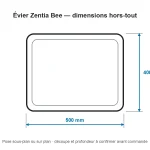 Évier Zentia Bee en résine · noir · 500 × 400 mm : miniature 2