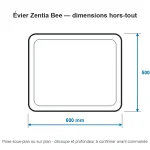 Évier Zentia Bee en résine · blanc · 600 × 500 mm : miniature 2