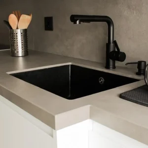 Eviers/robinets · Éviers · Sintetico resina Noir zentia bee 500x400, vue du produit