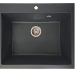Eviers/robinets · Éviers · Sintetico resina Noir zentia bee 600x500, vue du produit