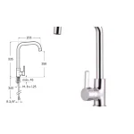 Robinet de cuisine Campos · Chrome : miniature 2