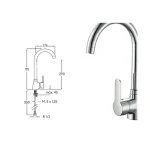 Robinet de cuisine Carrera · Chrome : miniature 2