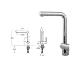 Robinet de cuisine Zeus · Chrome : miniature 2