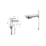 Robinet de lavabo Vent · Chrome : miniature 2