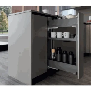 Porte-bouteilles coulissant Hyper H80 anthracite, largeur 400 mm