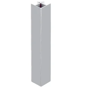 Plinthes · Pvc argent satine · Angle 90º · 100 mm, vue du produit
