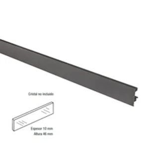 Tiroir à plat · Evolution Verre · Tiroir intérieur à façade métallique · 172 mm × 1100 mm, vue du produit