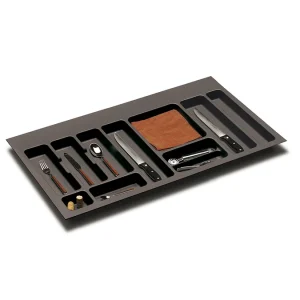 Tiroir à plat · Evolution · Range couverts gris orion · 1000 mm, vue du produit