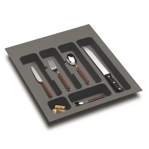 Tiroir à plat · Evolution · Range couverts gris orion · 450 mm, vue du produit