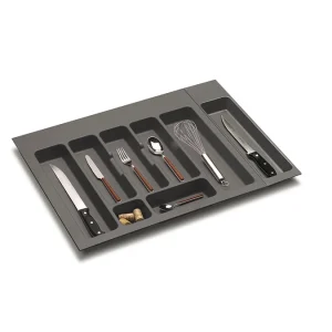 Tiroir à plat · Evolution · Range couverts gris orion · 700 mm, vue du produit