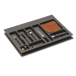 Tiroir à plat · Evolution · Range couverts gris orion · 800 mm, vue du produit