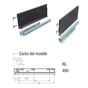 Tiroir à plat · Evolution · Ensemble casserolier · 172 mm × 400 mm, vue du produit