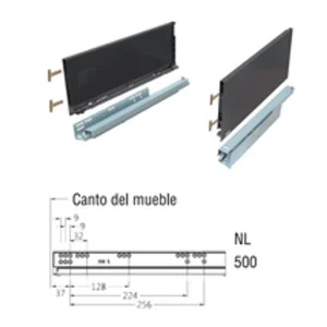 Tiroir à plat · Evolution · Ensemble casserolier · 172 mm × 500 mm, vue du produit