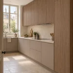 Suggestion d’ambiance avec la porte de cuisine noyer mate