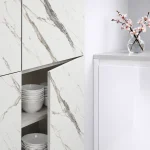 Porte de cuisine effet marbre blanc supermate anti‑traces · Mármol Versilia SM Zénit : miniature 1